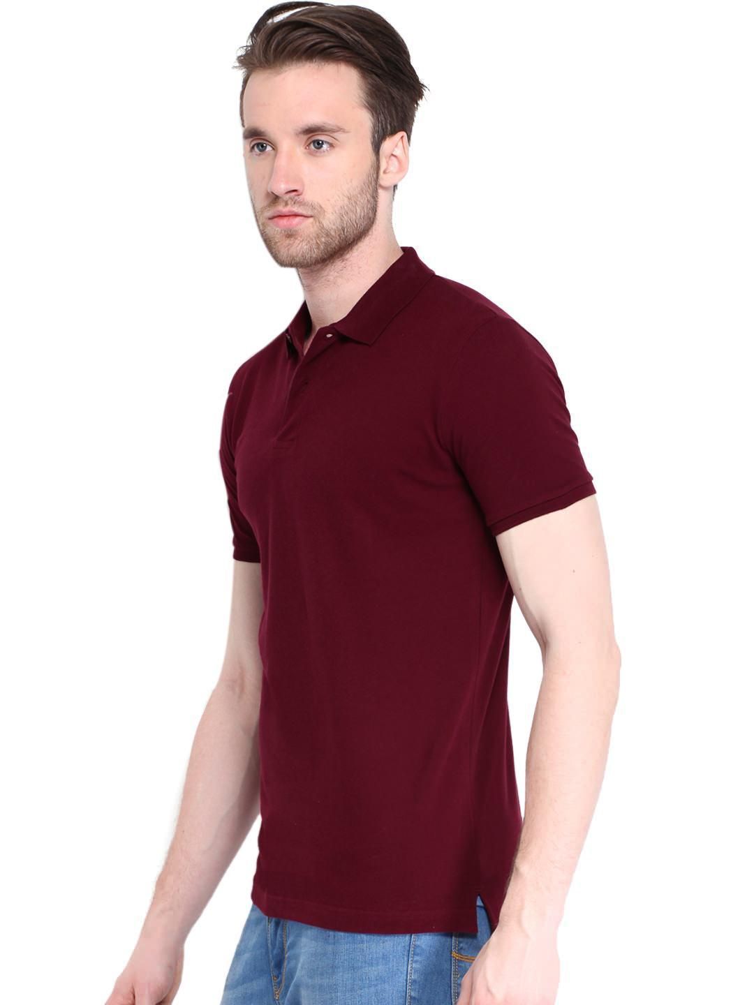 Poly Cotton Solid Half Sleeves Mens Polo T-Shirt (Pack of 2)