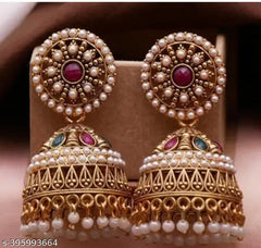 Antique Designer Oxidized  Rajwadi Jhumka Earrings  for beautiful girls & women