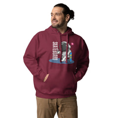 Surfboard Space Astronaut Men’s Hoodie: Stylish Space-Themed Comfort