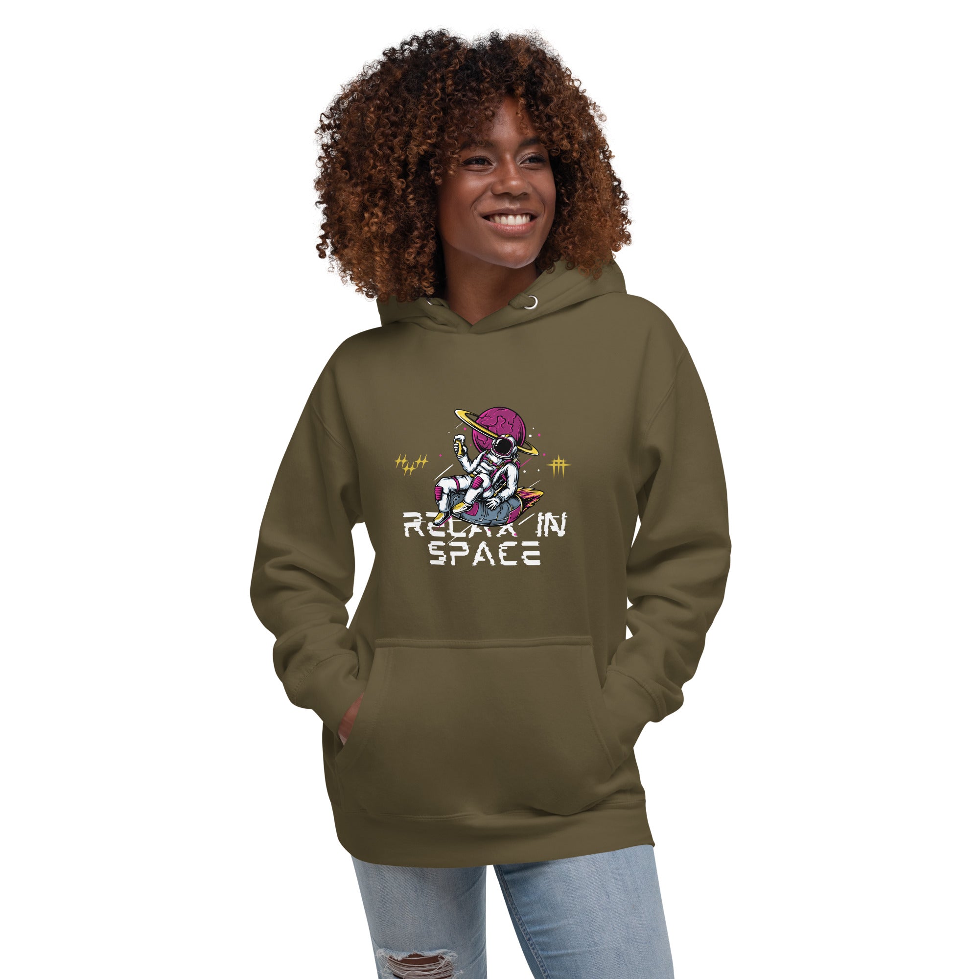 Relax in Space Women’s Hoodies: Cozy & Stylish Space-Themed Designs