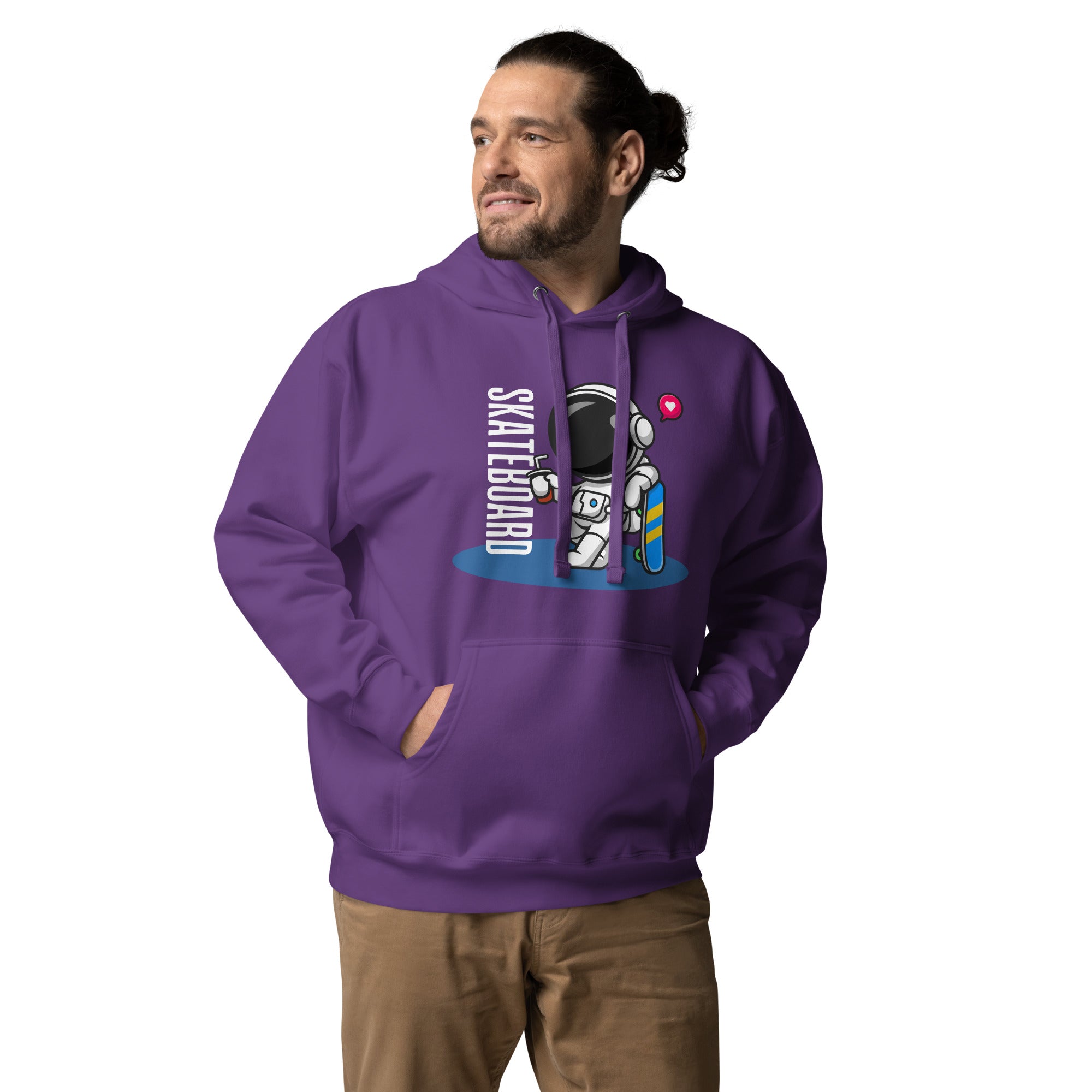 Surfboard Space Astronaut Men’s Hoodie: Stylish Space-Themed Comfort